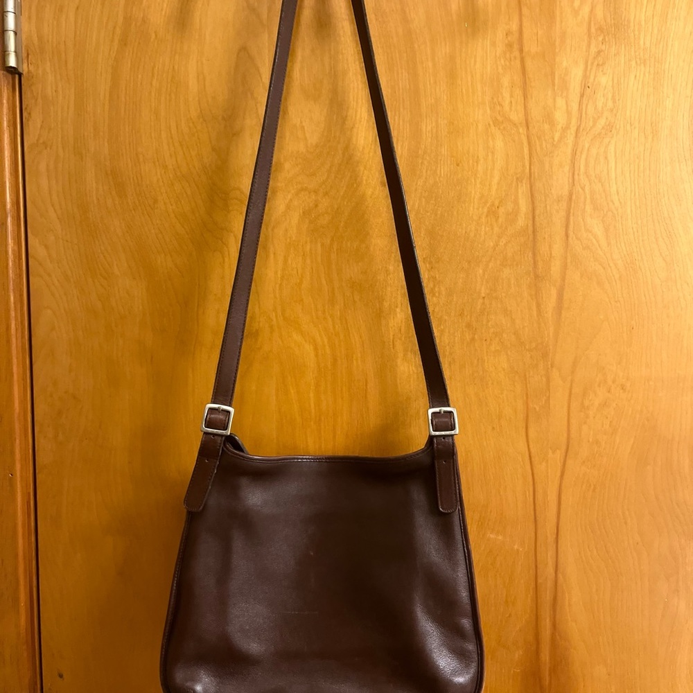 Vintage Coach leather saddle bag